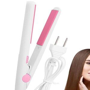 2 in 1 Mini Hair Straightener, Mini Ceramic Tourmaline Plate Flat Iron